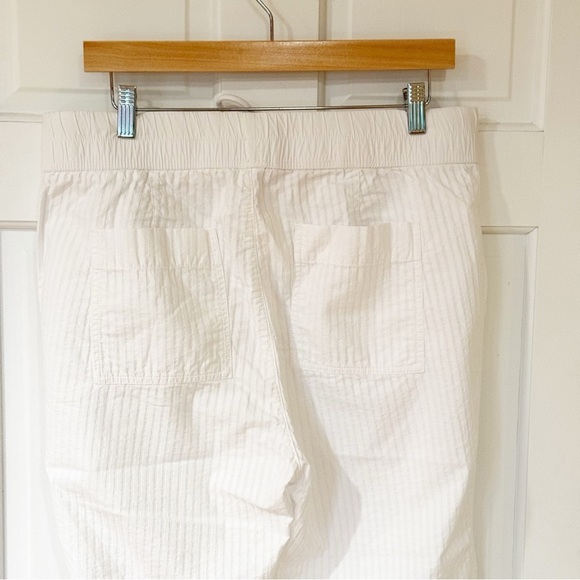 Standard James Perse White Ankle Cropped Seersucker 100% Cotton size 3 Large - Picture 7 of 10